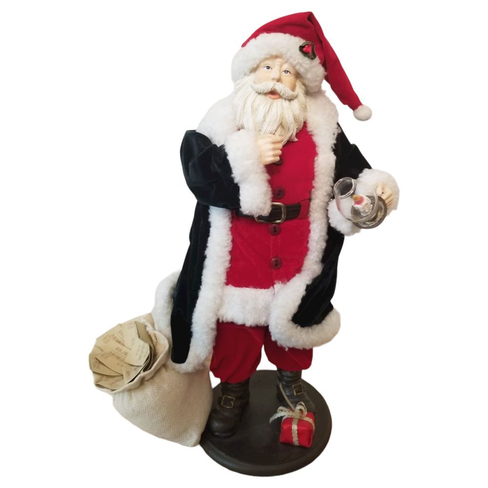 Christmas Santa Claus Figurine With Letter Bag & Chandelier Decorative‎